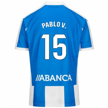 Kandiny Heren Pablo Vázquez #15 Blauw Wit Thuisshirt Thuistenue 2024/25 T-Shirt België