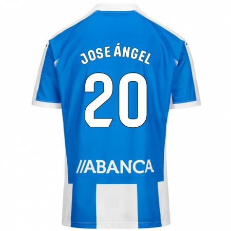 Kandiny Uomo Maglia José Ángel Jurado #20 Blu Bianco Kit Gara Home 2024/25 Maglietta