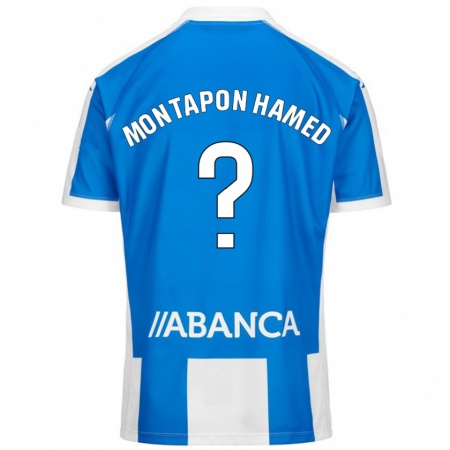 KandinyメンズFadil Montapon Hamed#0ブルーホワイトホームシャツ2024/25ジャージーユニフォーム