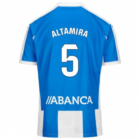 Kandiny Hombre Camiseta Inés Altamira #5 Azul Blanco 1ª Equipación 2024/25 La Camisa