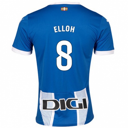 Kandiny Hombre Camiseta Rebecca Elloh #8 Azul 1ª Equipación 2024/25 La Camisa México