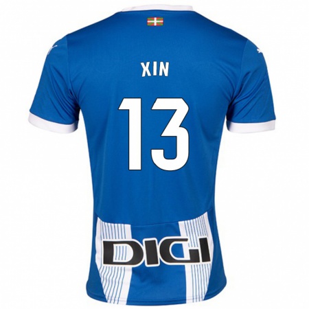 Kandiny Uomo Maglia Jana Xin #13 Blu Kit Gara Home 2024/25 Maglietta