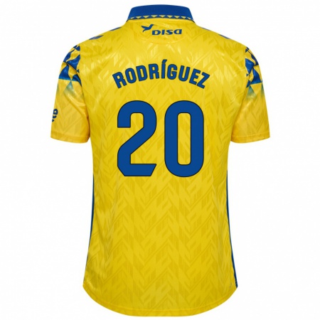 Kandiny Uomo Maglia Kirian Rodríguez #20 Giallo Blu Kit Gara Home 2024/25 Maglietta