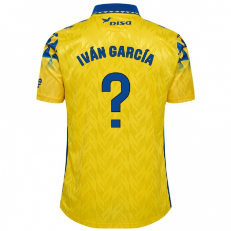 Kandiny Uomo Maglia Iván García #0 Giallo Blu Kit Gara Home 2024/25 Maglietta