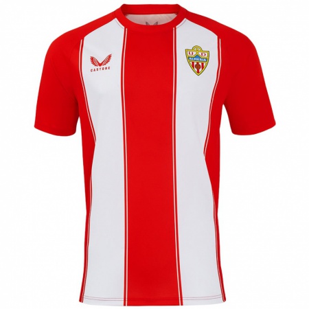 Kandiny Uomo Maglia Rubén Quintanilla #0 Rosso Bianco Kit Gara Home 2024/25 Maglietta