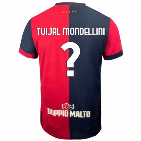 KandinyメンズLuca Tuijal Mondellini#0赤 濃い青ホームシャツ2024/25ジャージーユニフォーム