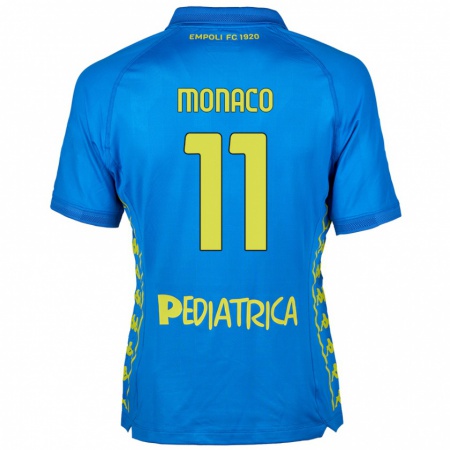 Kandiny Män Salvatore Monaco #11 Blå Hemmatröja Matchtröjor 2024/25 Tröjor T-Tröja