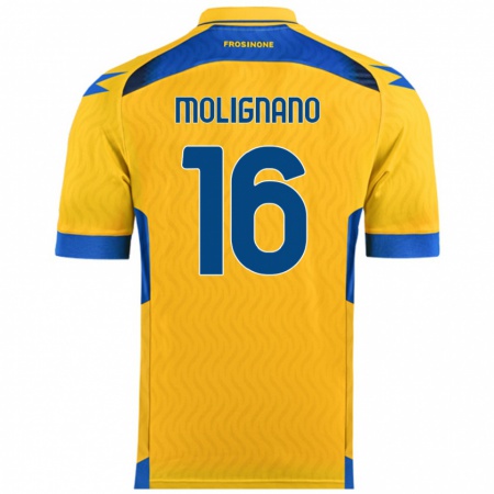 Kandiny Heren Gaetano Molignano #16 Geel Thuisshirt Thuistenue 2024/25 T-Shirt België