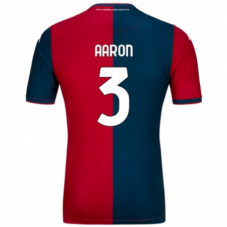 Kandiny Heren Aarón Martín #3 Rood Donkerblauw Thuisshirt Thuistenue 2024/25 T-Shirt België