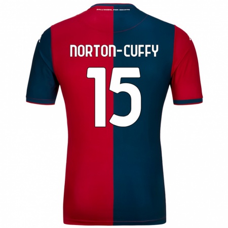 Kandiny Herren Brooke Norton-Cuffy #15 Rot Dunkelblau Heimtrikot Trikot 2024/25 T-Shirt Österreich