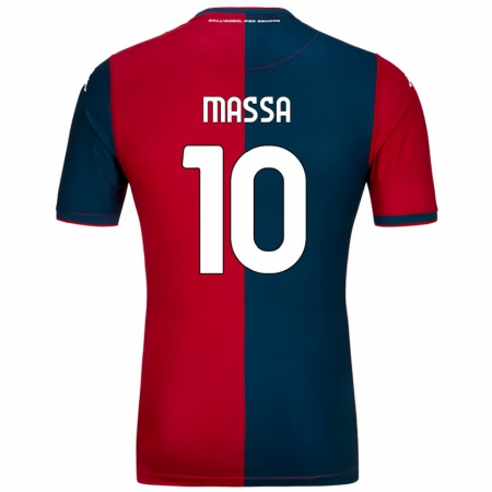 Kandiny Uomo Maglia Alessandra Massa #10 Rosso Blu Scuro Kit Gara Home 2024/25 Maglietta