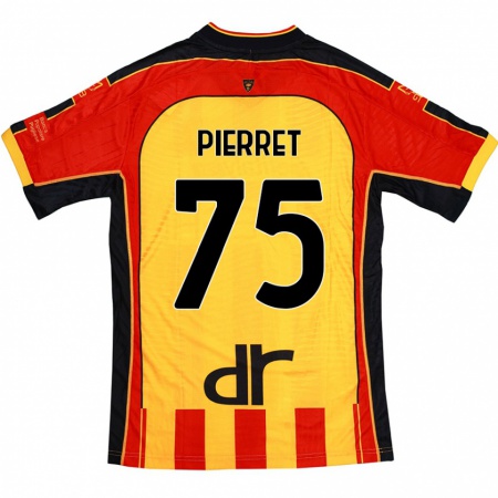 Kandiny Uomo Maglia Balthazar Pierret #75 Giallo Rosso Kit Gara Home 2024/25 Maglietta