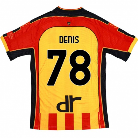 Kandiny Uomo Maglia Max Denis #78 Giallo Rosso Kit Gara Home 2024/25 Maglietta