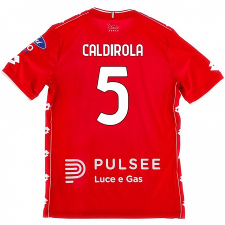 Kandiny Hombre Camiseta Luca Caldirola #5 Rojo Blanco 1ª Equipación 2024/25 La Camisa México