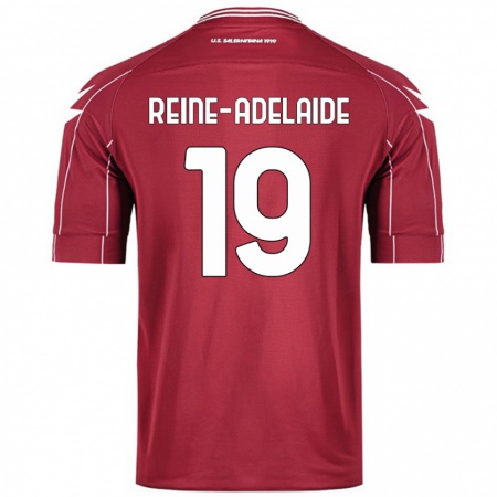 Kandiny Uomo Maglia Jeff Reine-Adélaïde #19 Borgogna Kit Gara Home 2024/25 Maglietta