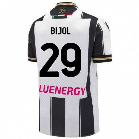 Kandiny Hombre Camiseta Jaka Bijol #29 Blanco Negro 1ª Equipación 2024/25 La Camisa