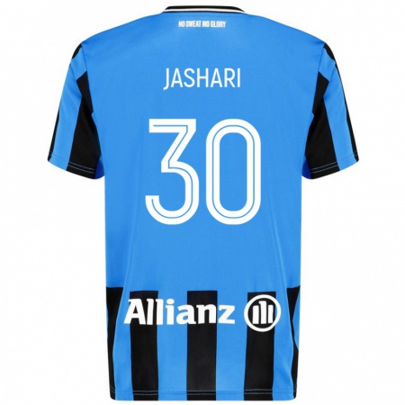 Kandiny Heren Ardon Jashari #30 Hemelsblauw Zwart Thuisshirt Thuistenue 2024/25 T-Shirt België