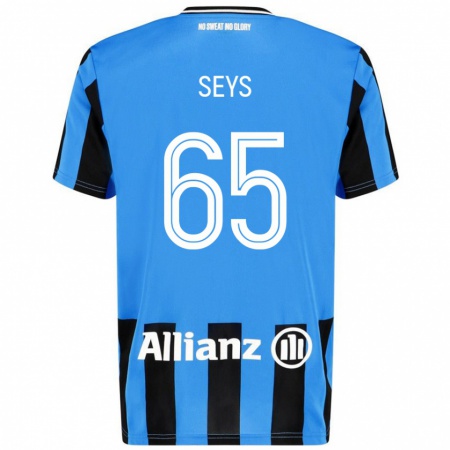 Kandiny Uomo Maglia Joaquin Seys #65 Azzurro Nero Kit Gara Home 2024/25 Maglietta