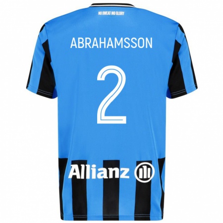 Kandiny Män Sejde Abrahamsson #2 Himmelsblå Svart Hemmatröja Matchtröjor 2024/25 Tröjor T-Tröja