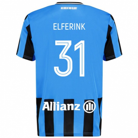 Kandiny Män Marie Elferink #31 Himmelsblå Svart Hemmatröja Matchtröjor 2024/25 Tröjor T-Tröja