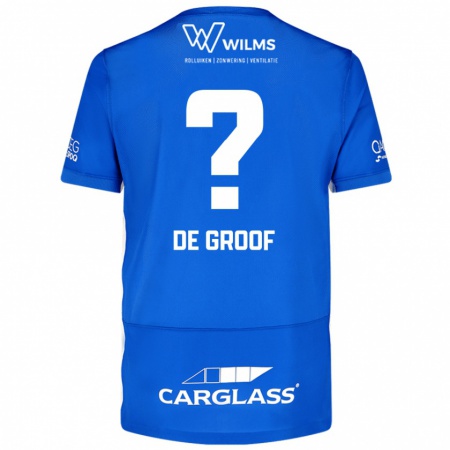 Kandiny Uomo Maglia Jens De Groof #0 Blu Kit Gara Home 2024/25 Maglietta