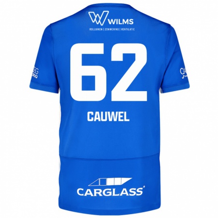 Kandiny Uomo Maglia Michiel Cauwel #62 Blu Kit Gara Home 2024/25 Maglietta