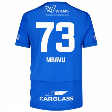 Kandiny Uomo Maglia Elie Mbavu #73 Blu Kit Gara Home 2024/25 Maglietta