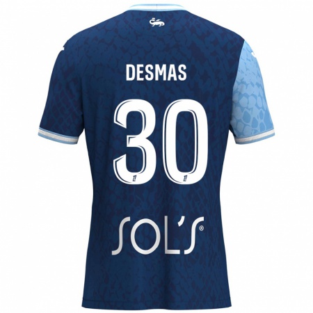 Kandiny Herren Arthur Desmas #30 Himmelblau Dunkelblau Heimtrikot Trikot 2024/25 T-Shirt Österreich