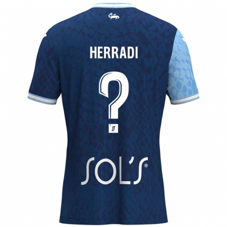 Kandiny Herren Zaid Herradi #0 Himmelblau Dunkelblau Heimtrikot Trikot 2024/25 T-Shirt Österreich