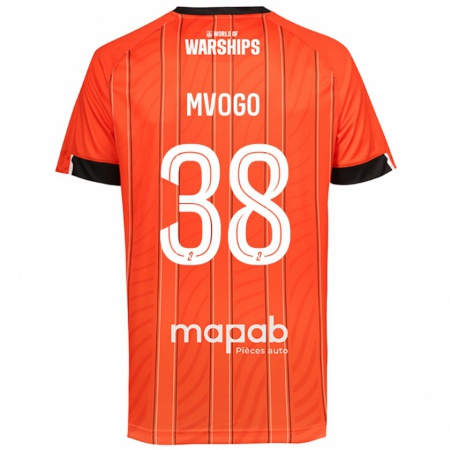 Kandiny Män Yvon Mvogo #38 Orange Hemmatröja Matchtröjor 2024/25 Tröjor T-Tröja