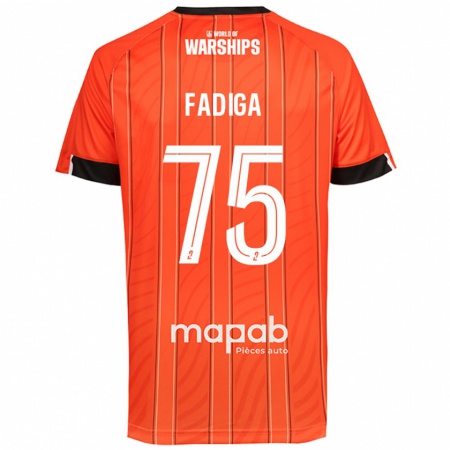 Kandiny Män Bandiougou Fadiga #75 Orange Hemmatröja Matchtröjor 2024/25 Tröjor T-Tröja