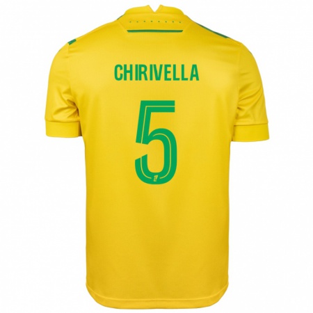 Kandiny Hombre Camiseta Pedro Chirivella #5 Amarillo Verde 1ª Equipación 2024/25 La Camisa México