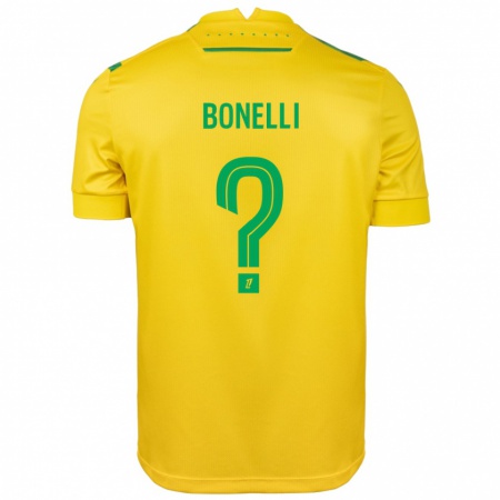 Kandiny Uomo Maglia Lucas Bonelli #0 Giallo Verde Kit Gara Home 2024/25 Maglietta