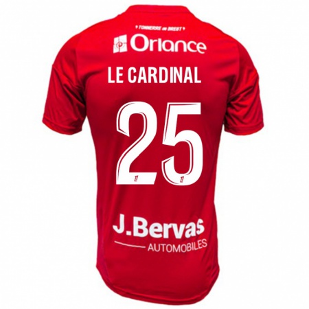 Kandiny Herren Julien Le Cardinal #25 Rot Weiß Heimtrikot Trikot 2024/25 T-Shirt Österreich