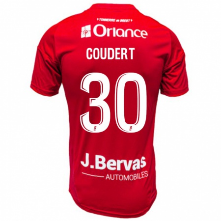 Kandiny Herren Grégoire Coudert #30 Rot Weiß Heimtrikot Trikot 2024/25 T-Shirt Österreich