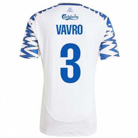 Kandiny Hombre Camiseta Denis Vavro #3 Blanco Azul Cielo 1ª Equipación 2024/25 La Camisa