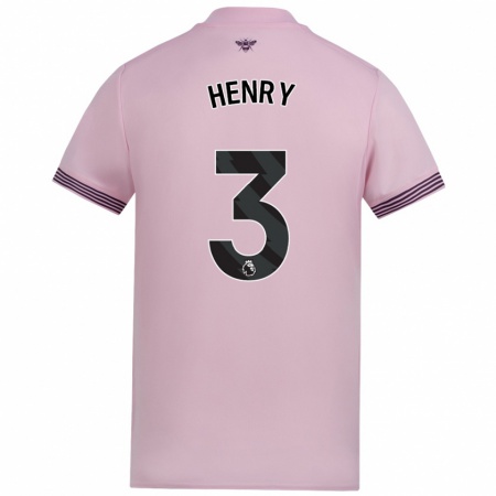 Kandiny Män Rico Henry #3 Rosa Bortatröja Matchtröjor 2024/25 Tröjor T-Tröja