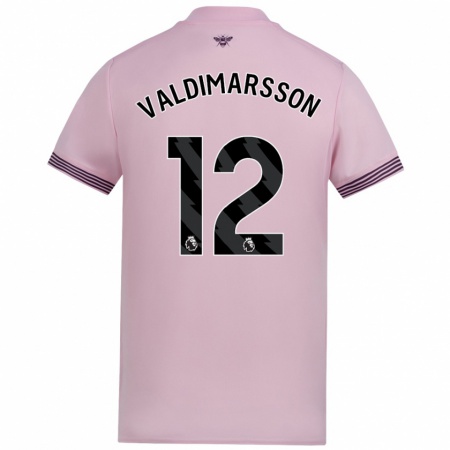 Kandiny Uomo Maglia Hákon Rafn Valdimarsson #12 Rosa Kit Gara Away 2024/25 Maglietta