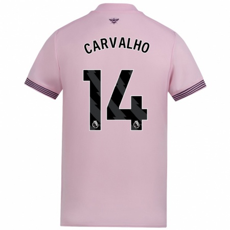 Kandiny Herren Fábio Carvalho #14 Rosa Auswärtstrikot Trikot 2024/25 T-Shirt Österreich