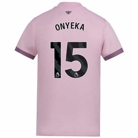 Kandiny Uomo Maglia Frank Onyeka #15 Rosa Kit Gara Away 2024/25 Maglietta