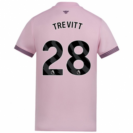 Kandiny Män Ryan Trevitt #28 Rosa Bortatröja Matchtröjor 2024/25 Tröjor T-Tröja