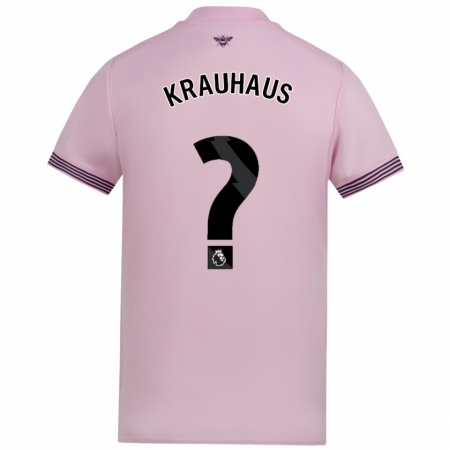 Kandiny Män Ben Krauhaus #0 Rosa Bortatröja Matchtröjor 2024/25 Tröjor T-Tröja