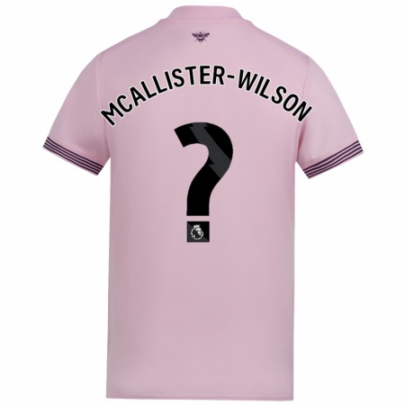 Kandiny Män Zack Mcallister-Wilson #0 Rosa Bortatröja Matchtröjor 2024/25 Tröjor T-Tröja