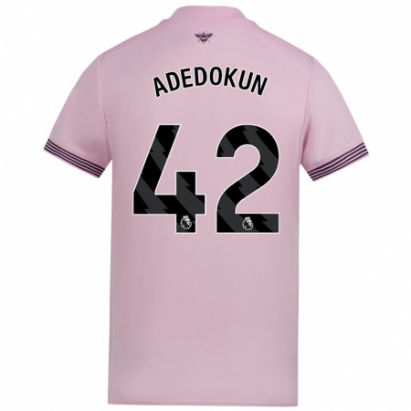 Kandiny Män Val Adedokun #42 Rosa Bortatröja Matchtröjor 2024/25 Tröjor T-Tröja