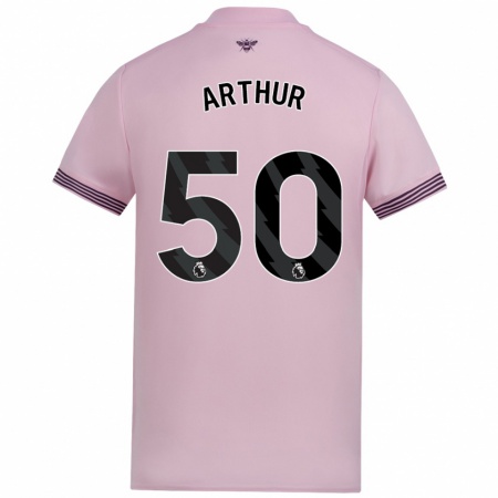 Kandiny Män Benjamin Arthur #50 Rosa Bortatröja Matchtröjor 2024/25 Tröjor T-Tröja