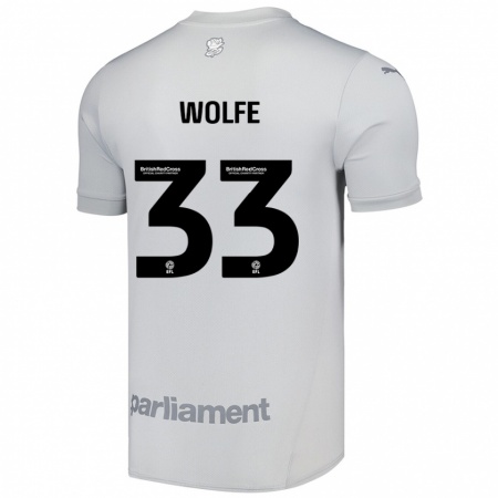 Kandiny Herren Matty Wolfe #33 Silbergrau Auswärtstrikot Trikot 2024/25 T-Shirt Österreich