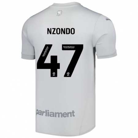 Kandiny Herren Emmaisa Nzondo #47 Silbergrau Auswärtstrikot Trikot 2024/25 T-Shirt Österreich