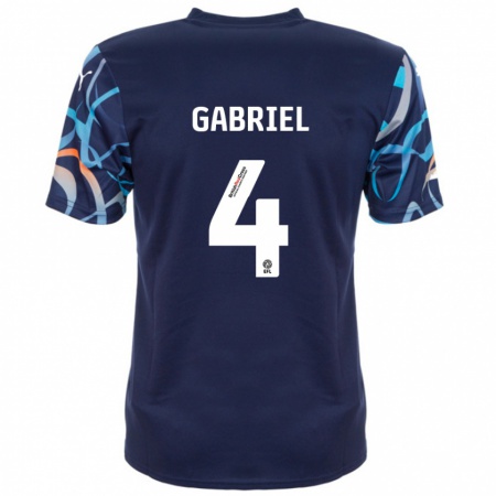 Kandiny Herren Jordan Lawrence-Gabriel #4 Marineblau Auswärtstrikot Trikot 2024/25 T-Shirt Österreich