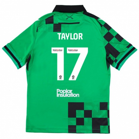 Kandiny Heren Connor Taylor #17 Groen Zwart Uitshirt Uittenue 2024/25 T-Shirt België