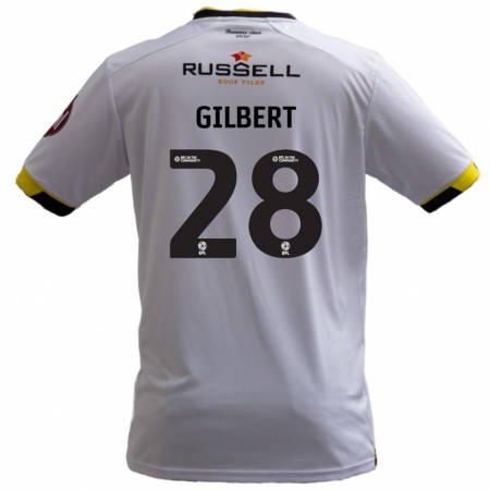 Kandiny Män Cameron Gilbert #28 Vit Bortatröja Matchtröjor 2024/25 Tröjor T-Tröja